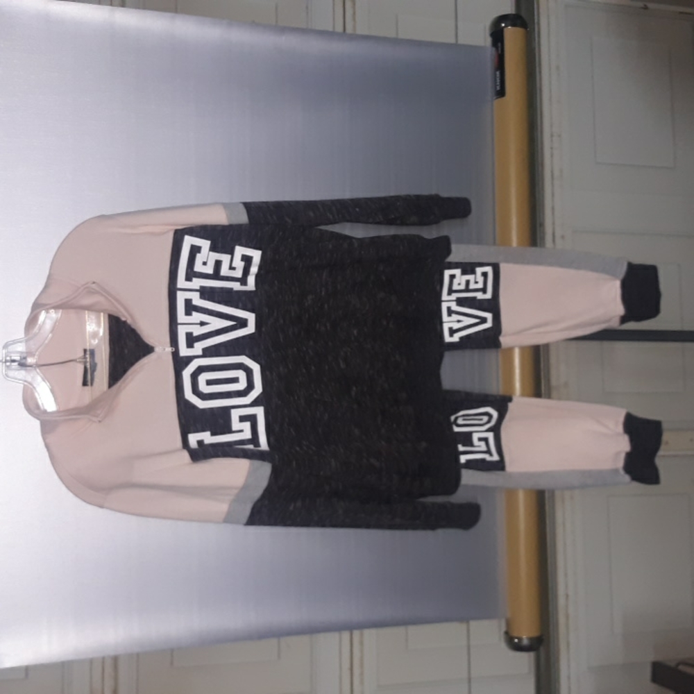 Inspired Hearts Black and Pink LOVE Jogger Set